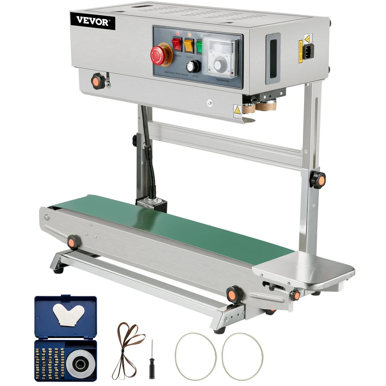 Automatic Continuous Band Sealer Vertical Bag Sealing Machine Stainless Steel