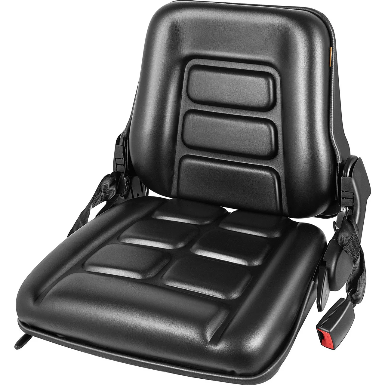 Forklift Seat Mower Seat Universal PVC High Back Tractor Seat w/ Seat Belt