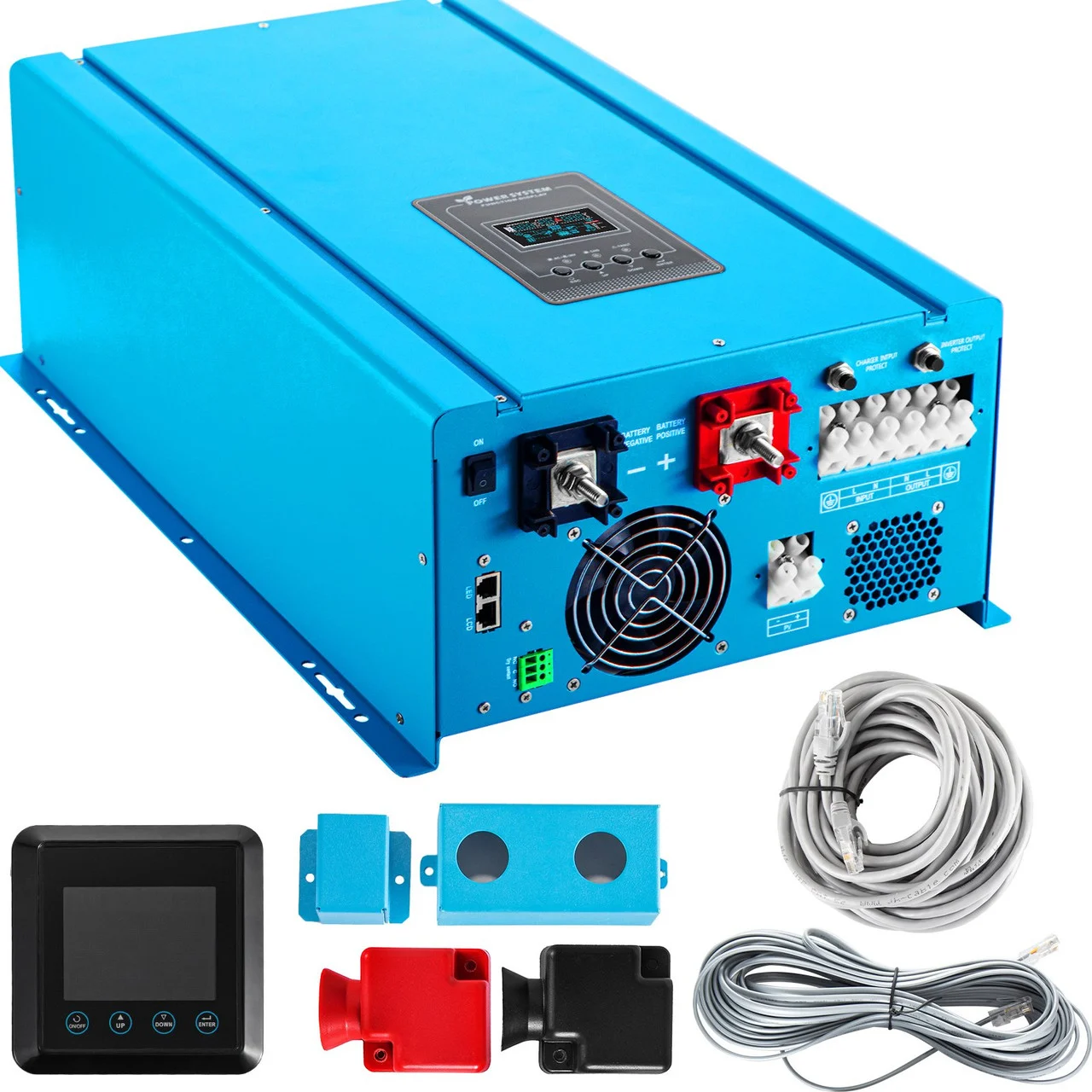 Pure Sine Wave Power Inverter Low Frequency Inverter 3000W 80A MPPT Solar 12V DC to 220V AC Low Frequency Power Inverter