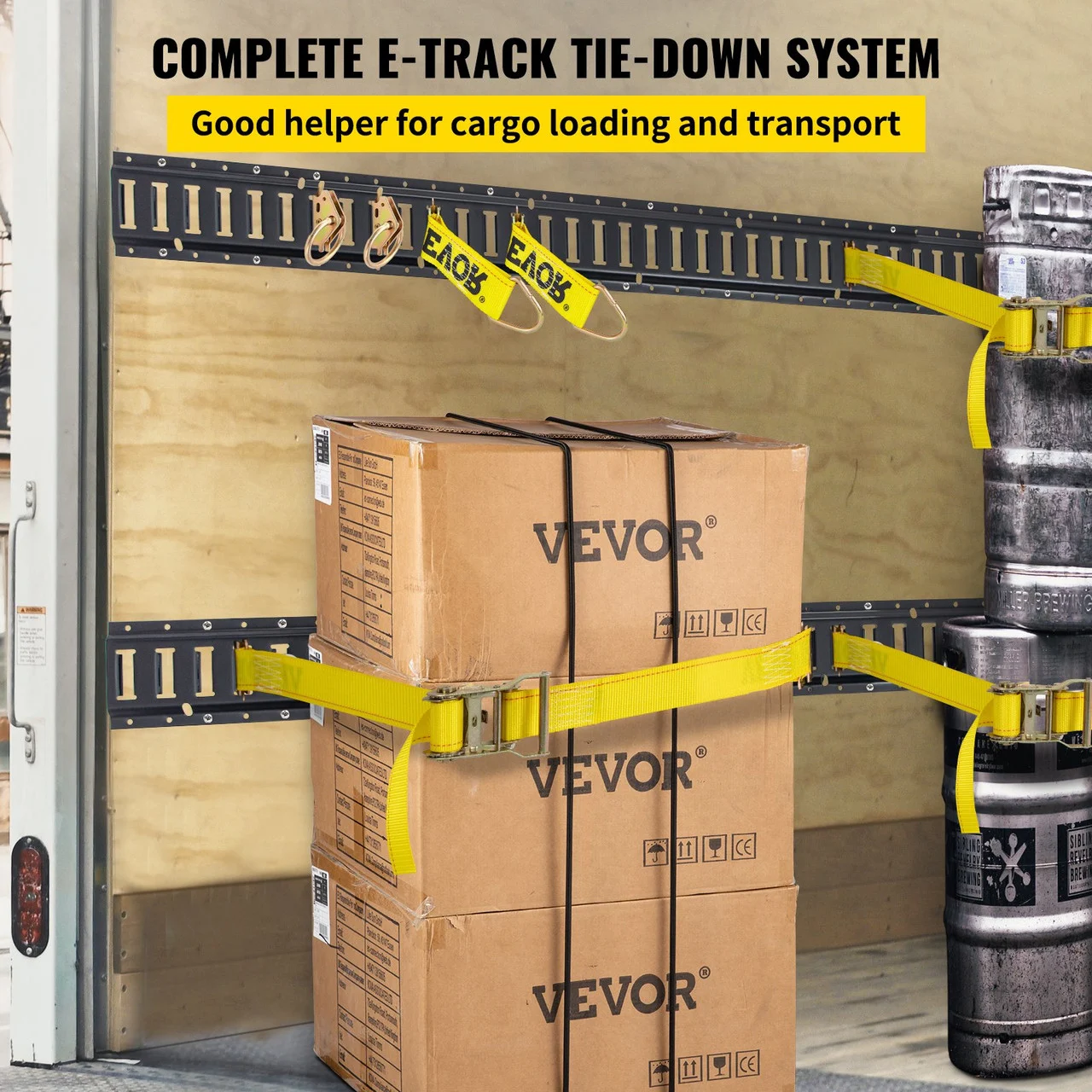 E Track Tie Down Rail Kit 30PCs 8' E Track Rails Enclosed Cargo Trailer