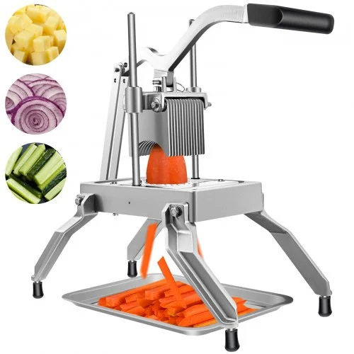 Commercial Vegetable Fruit Dicer 1/4" Blade Onion Cutter Heavy Duty Stainless Steel Removable and Replaceable Kattex Chopper Tomato Slicer with Tray Perfect for Pepper Potato Mushroom