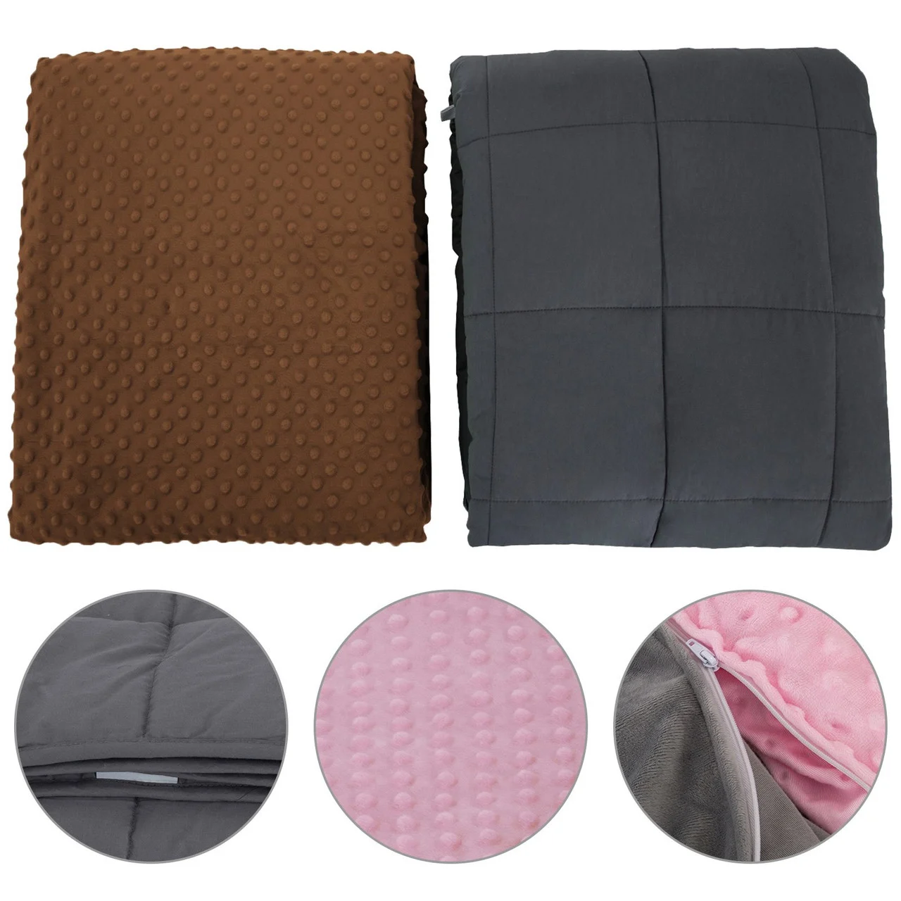 Weighted Blanket 60x80 Inch With Duvet Cover 15 Lbs Better Sleep Reduce Anxiety