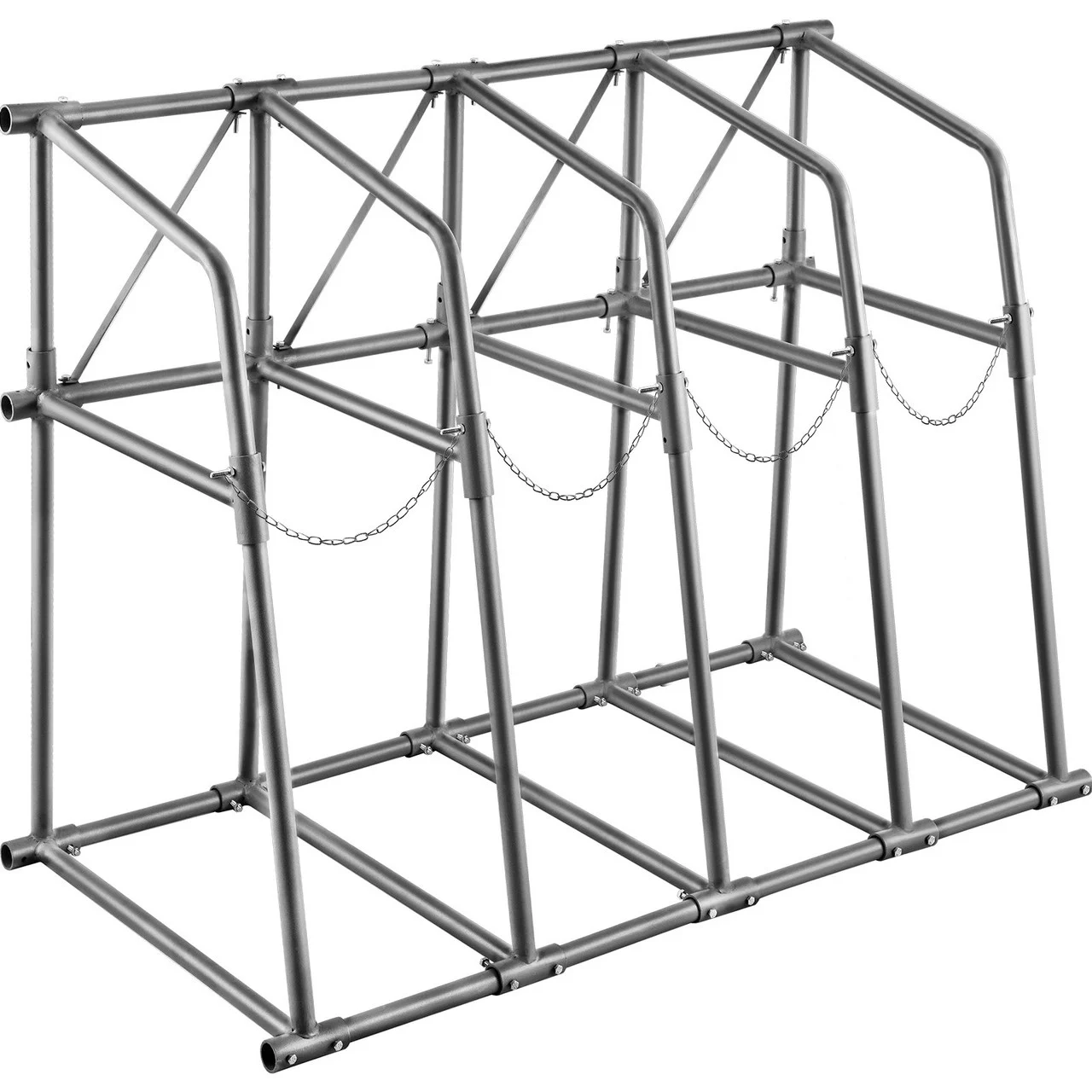 Vertical Bar Rack, 48"W x 24"D x 60"H Vertical Material Bar Rack, 4 Rays Vertical Bar Storage Rack, 530 LBS Capacity Vertical Pipe Storage Rack, for Storing Lumbers, Pipes, Other Long Material(Discontinued)