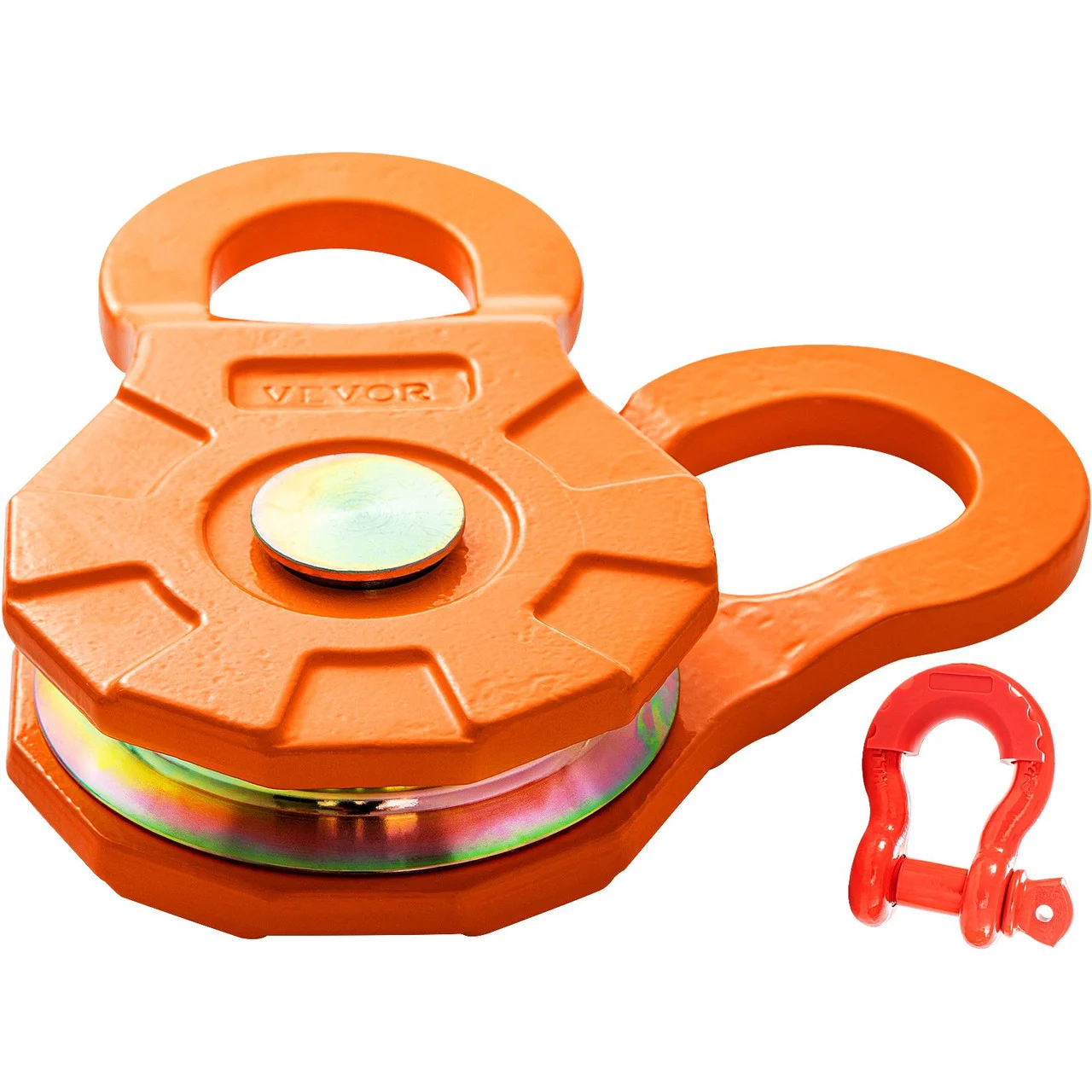 Snatch Block, 11T/25,000 LBS Working Load Limit, Heavy Duty Winch Pulley for 0.55"/14 mm Synthetic Rope or Soft Shackles, Off-Road Recovery Accessories for Tractor, Truck, ATV & UTV, 1 Pack