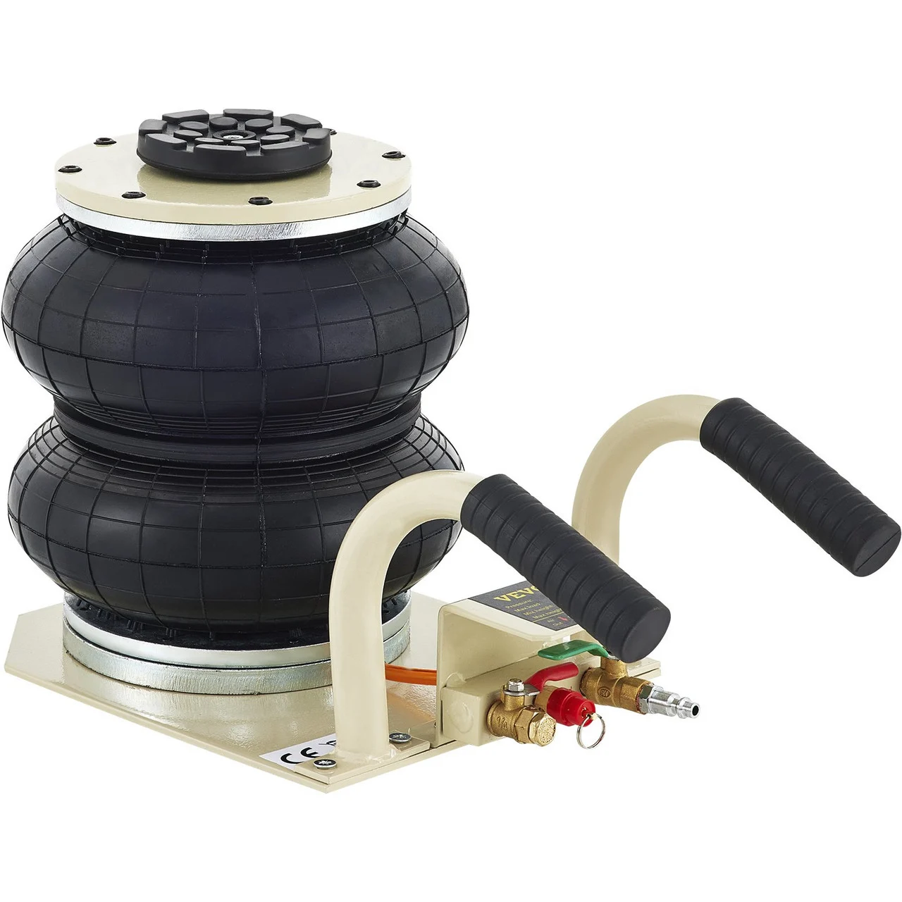 Pneumatic Jack, 3 Ton/4400 LBS Air Bag Jack, Triple Bag Air Jack for Vehicle, Extremely Fast Lifting Action, Max Height 11.8"/300 mm, Compact Size, Short Handle