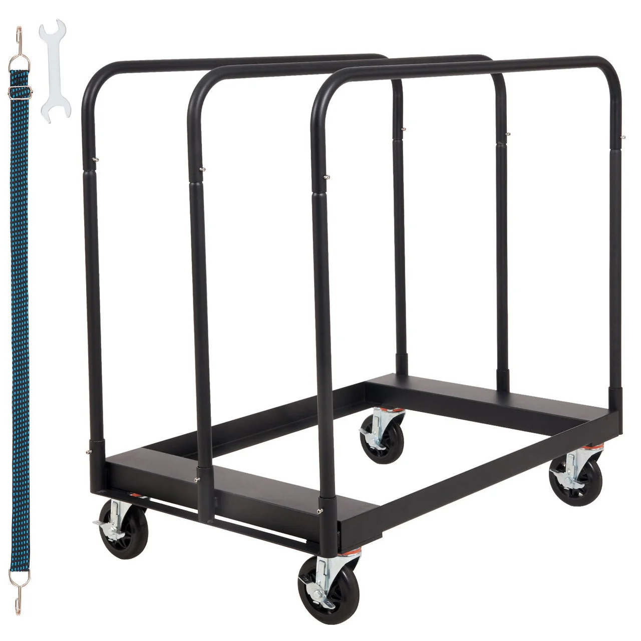 Drywall Cart, 1500 LBS Panel Dolly Cart with 36.02" x 24.02" Deck and 5" Swivel Wheels, Heavy-Duty Drywall Sheet Cart, Handling Wall Panel, Sheetrock, Lumber, for Garage, Home, Warehouse