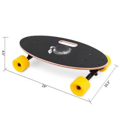 19 Inch Longboard Skateboard 440LBS Strong 7 Ply Russian Maple Complete Skateboard Cruiser Skateboard with Handle for Beginners and Pro (Orange Sweet Orange)
