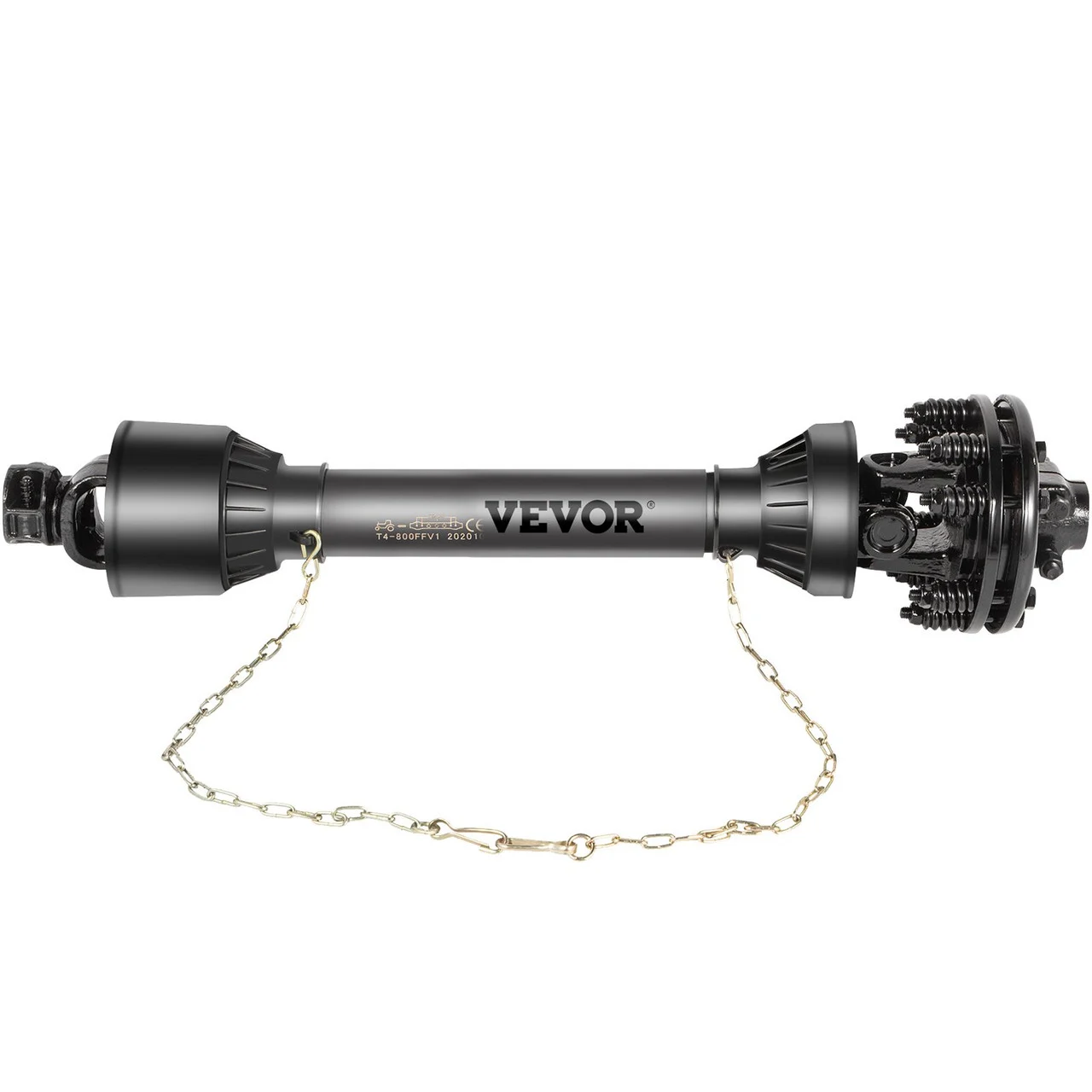 PTO Shaft, 1-3/8 6 Spline Tractor and Implement Ends PTO Driveline Shaft, Series 4 Tractor PTO Shaft, 43-59 Brush Hog PTO Shaft with Slip Clutch Black, for Finish Mower, Rotary Cutter