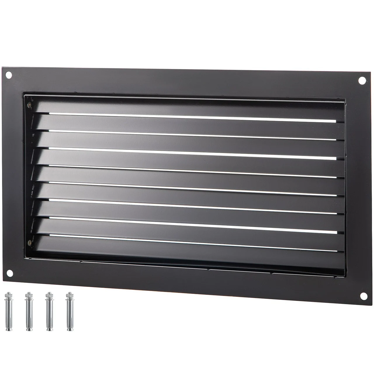 Crawl Space Flood Vent, 12" Height x 20" Width Foundation Flood Vent, to Reduce Foundation Damage and Flood Risk, Black, Wall Mounted Flood Vent,for Crawl Spaces,Garages & Full Height Enclosures