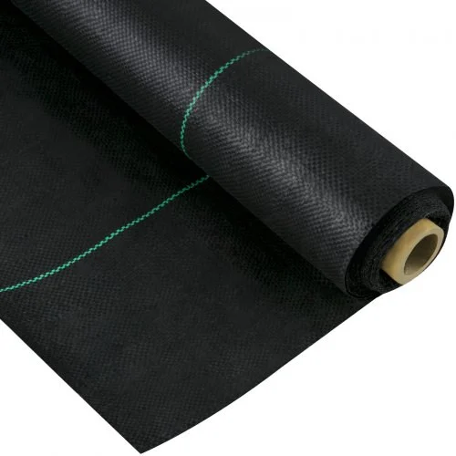 3FTx50FT Premium Weed Barrier Fabric Heavy Duty 5OZ, Woven Weed Control Fabric, High Permeability Good for Flower Bed, Geotextile Fabric for Underlayment, Polyethylene Ground Cover