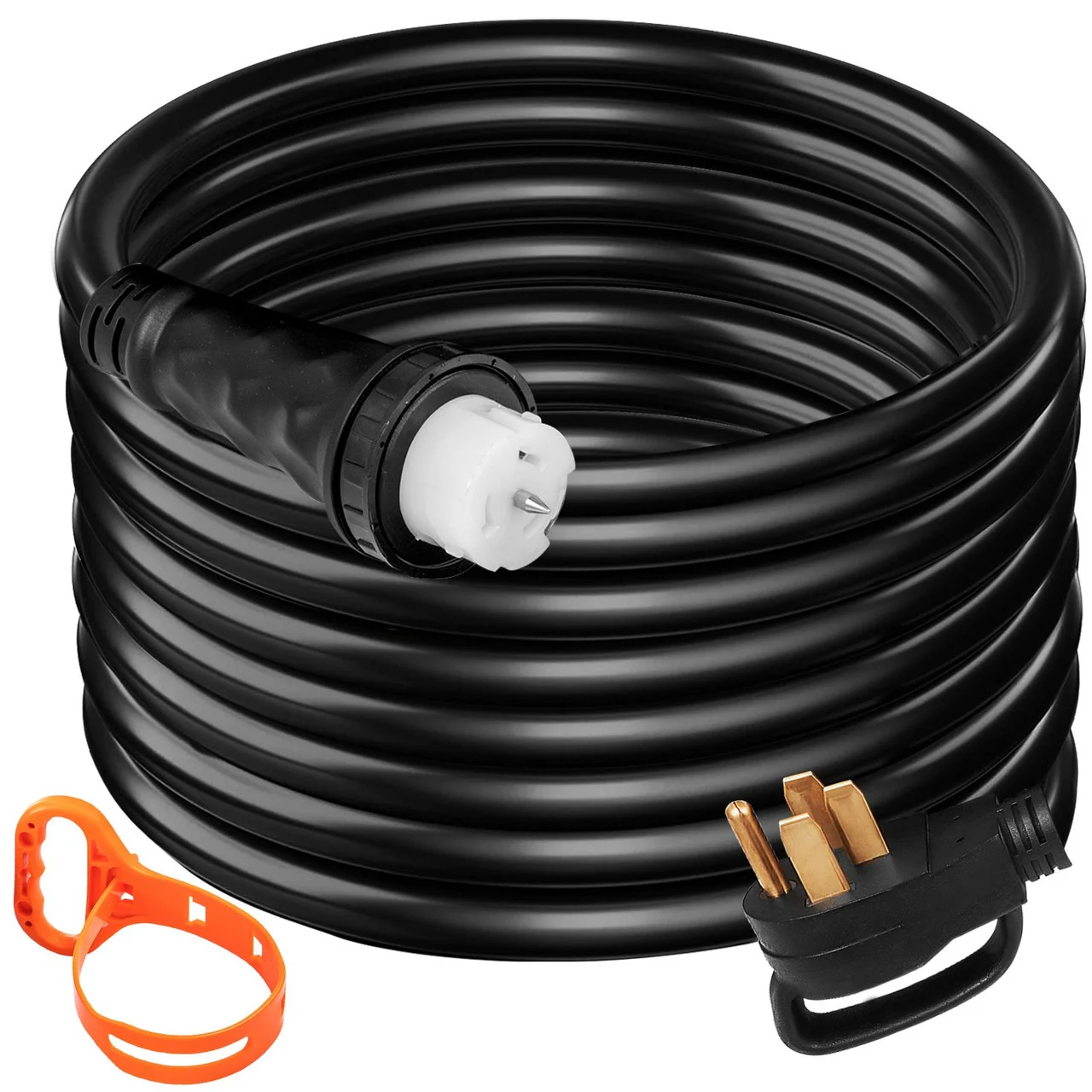 50Ft 50 Amp Generator Extension Cord STW 6/3 + 8/1 Generator Cord 125V 250V Generator Power Cord N14-50P & SS2-50R & CS6364 Twist Lock Connectors