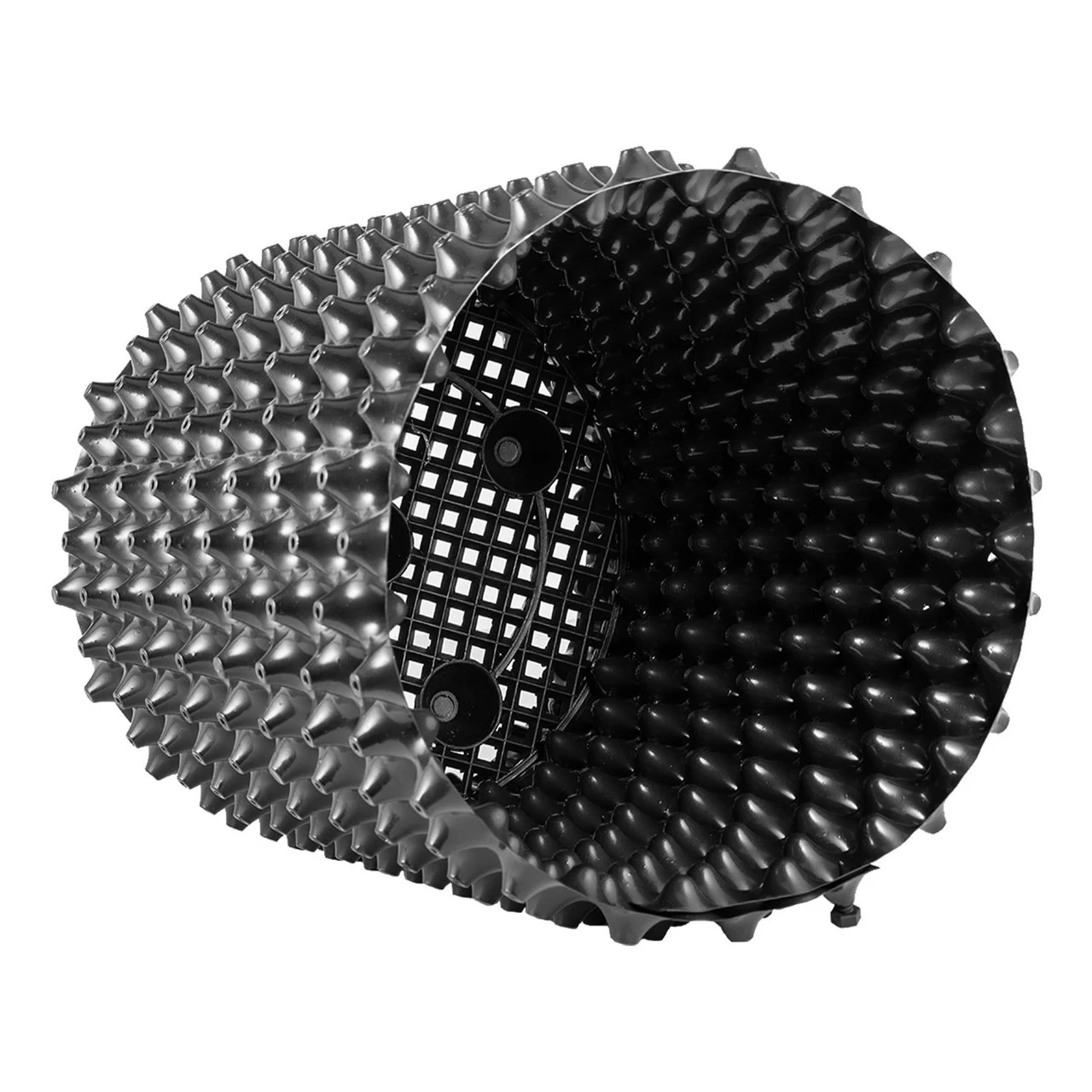 12 PCS Air Root Pruning Pots, 7.4 Gallon Garden Propagation Pot, Black Equivalent Pot, Recycled Air-Pruning Container, Air Root Pots Plant Root Trainer, with Base, Screws & Non-Woven Fabric Pot