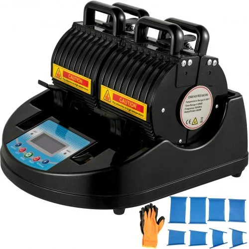Mug Press 1200W Mug Heat Press Black Heat Press Machine 4 in 1 Cup Mug Sublimation Heat Press Sublimation Mug Press for Transferring Pictures with 11oz, 9oz, 1.5oz, 3oz Mugs Heating Accessories