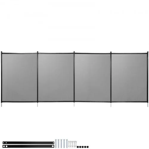 Pool Fence for Inground Pools, 4' x 72' - Pool Fence, Black Mesh Barrier - Removable DIY Pool Fencing, with Section Kit (4' x 72')