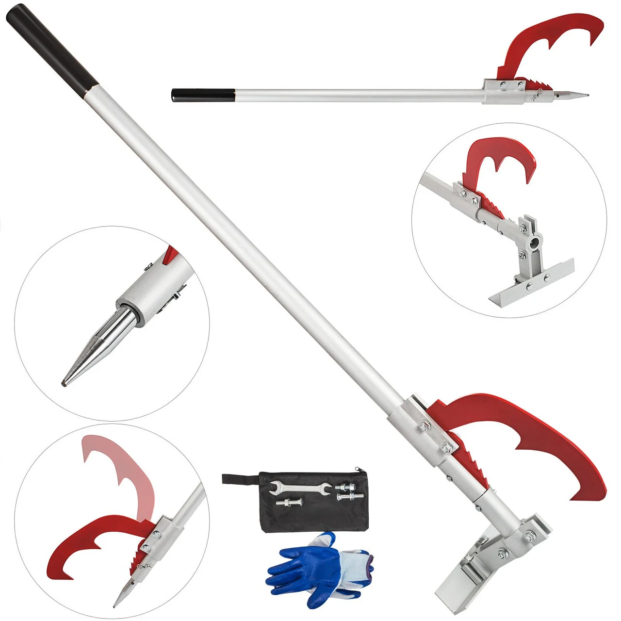 47" Timberjack with Jack Handle Cant Hook Aluminum Log Jack Log Lifter Alloy for Felling and Logging