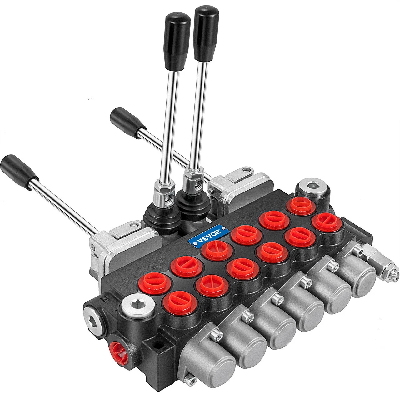 Hydraulic Directional Control Valve, 6 Spool Hydraulic Spool Valve, 11 GPM Hydraulic Loader Valve, 4500 PSI Directional Control Valve, Hydraulic Valves and Controls for Tractors Loaders Tanks