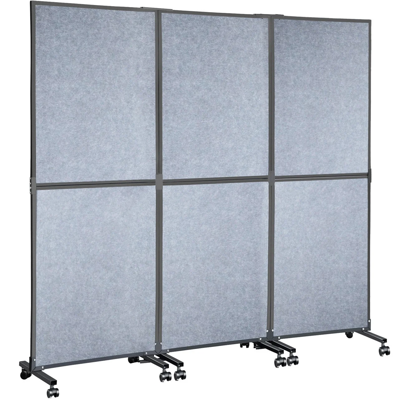 Acoustic Room Divider 72" x 66" Office Partition Panel 3 Pack Office Divider Wall Tea Green Office Dividers Partition Wall Polyester & 45 Steel Cubicle Wall Reduce Noise and Visual Distractions