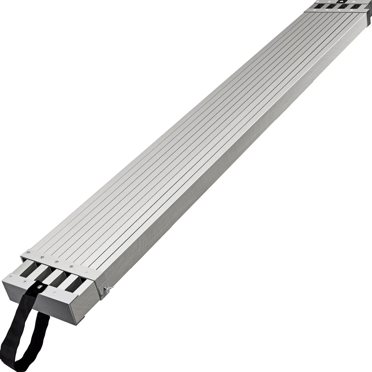 Aluminum Work Plank, 6-9ft Telescoping Plank, 440lbs Capacity Aluminum Extension Plank, 12.5 inch Width, Aluminum Scaffolding Plank with Skid-Proof Platform Scaffold Ladder Accessory