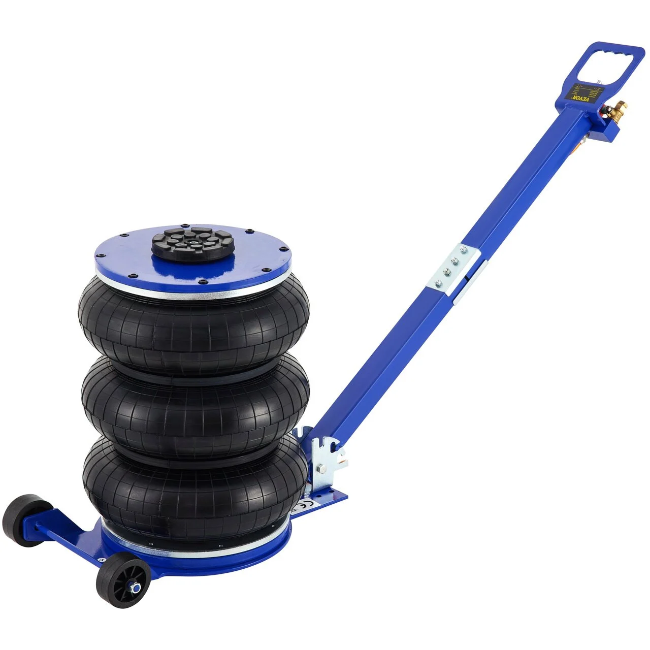 Bag Air Jack 11000lbs Capacity Pneumatic Jack Quick Lift 5T, Heavy Duty, Car Repair Jacks and Floor Jacks, Folding Rod Fast Lifting, Triple Bag, with Two Wheels, Quick Car Lifting Jack