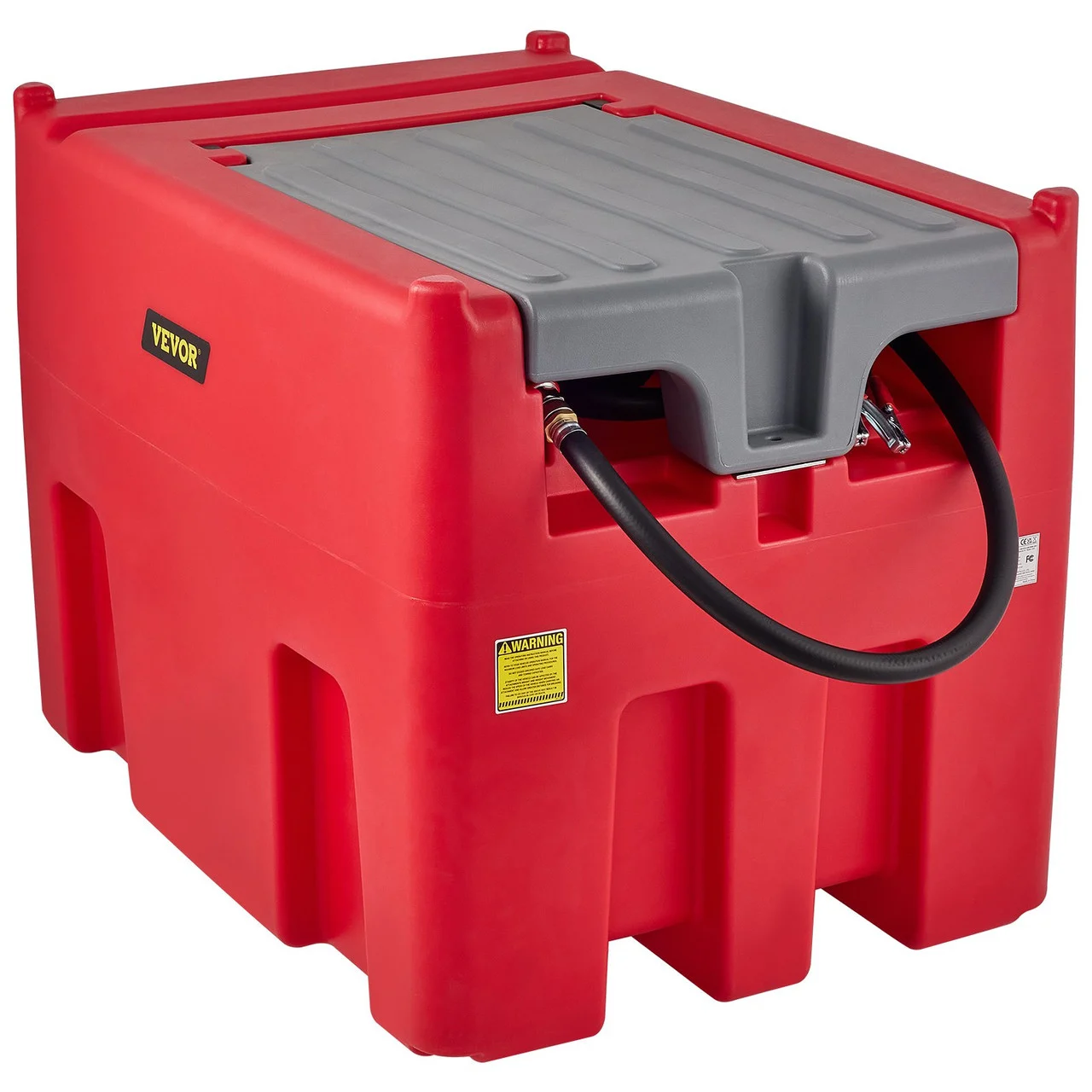 Portable Diesel Tank, 116 Gallon Capacity, Diesel Fuel Tank with 12V Electric Transfer Pump, Polyethylene Diesel Transfer Tank for Easy Fuel Transportation, Black
