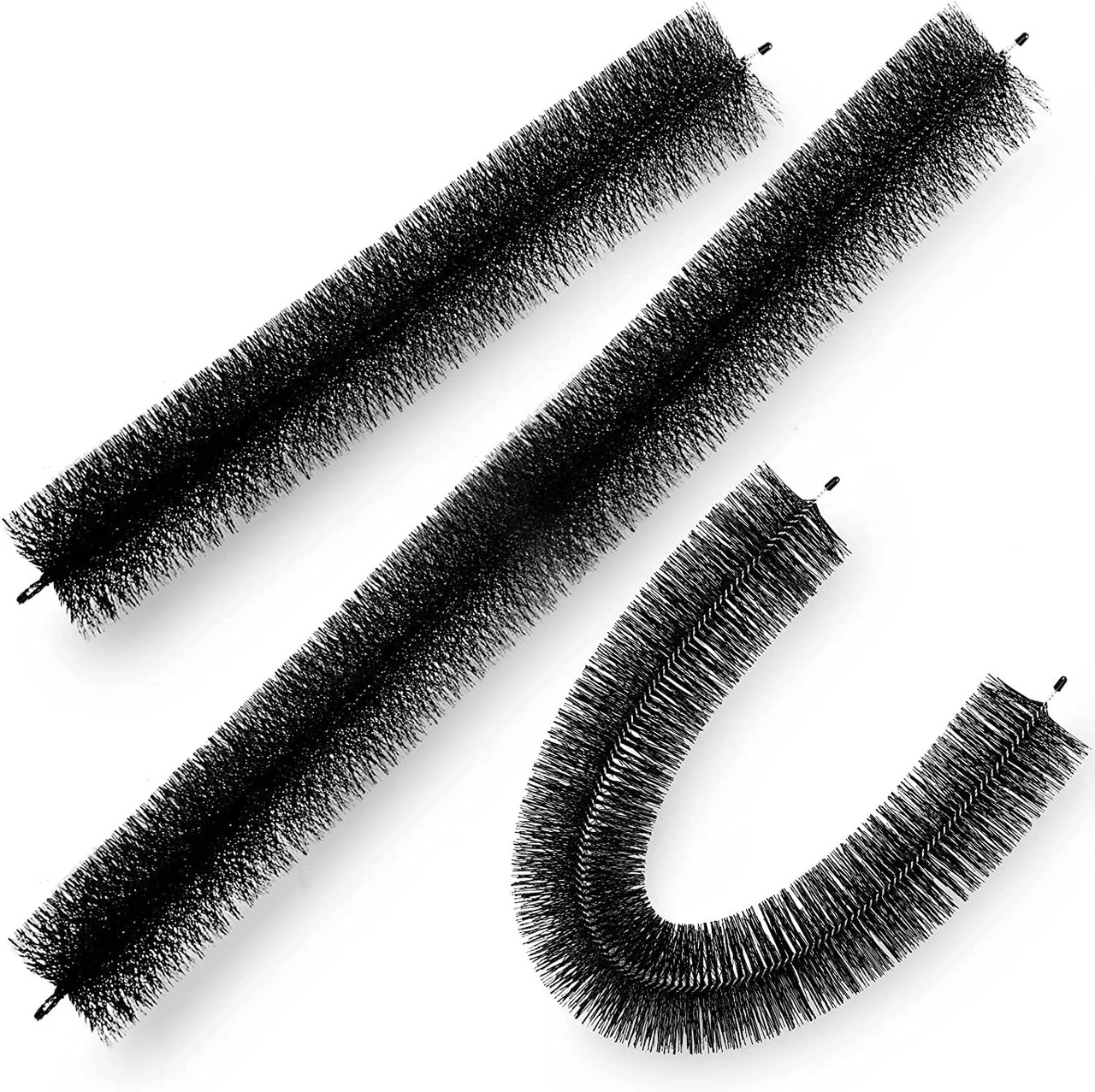 Gutter Guard Brush with 15 FT Length Bristle, 4.33"(Dia) Gutter Brush Leaf Guard Fit for 5 Inches Gutter, Galvanized Steel Wire Gutter Brush, No Tools, DIY Gutter Leaf Guard for Keep Out Debris