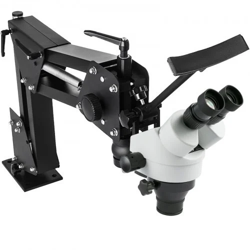 Micro Inlaid Mirror Multi-Directional Microscope with Spring Bracket 7X-45X Multi-Directional Micro-Setting Microscope Microscope Gem Diamond Setting Machine with Stand Jewelry Tools