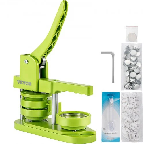 Installation-Free Button Maker Machine 58mm (2-1/4 inch) with 1000pcs Button Badge Press Machine,DIY Pin Button Maker Machine with Circle Cutter