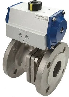 Pneumatic Actuated Flanged Ball Valve 2-Way DN40 PN16 Stainless Steel Double acting