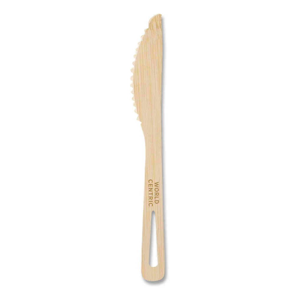 World Centric 6.7 in. Bamboo Cutlery Knife - Natural (2000/Carton)