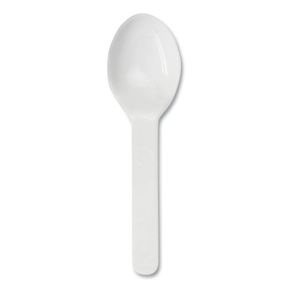 World Centric 3 in. PLA Compostable Cutlery Tasting Spoon - White (3000/Carton)