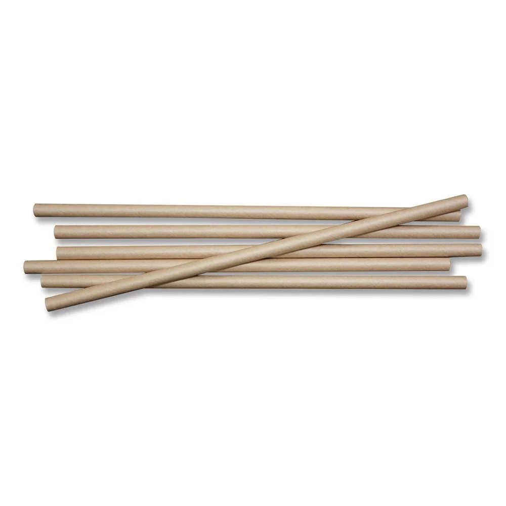 World Centric 8 in. Sustainable Paper Straws - Kraft (6000/Carton)