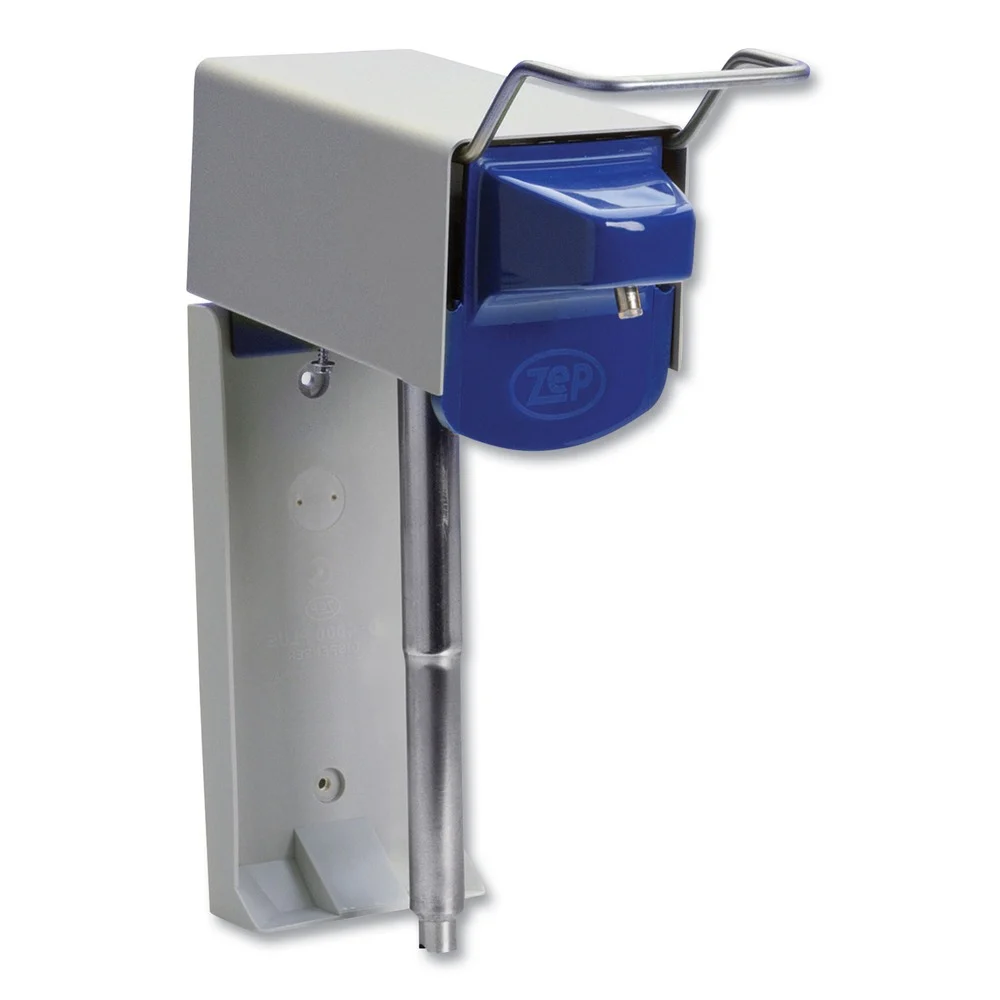 Zep Professional 5 in. x 4 in. x 14 in. 1 gal. Heavy Duty Hand Care Wall Mount System - Silver/Blue